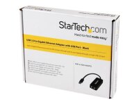 STARTECH.COM USB31000SPTB USB 3.0 to Gigabit NIC Adapter with USB Port