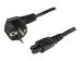 STARTECH.COM 2m 3 Prong Laptop Power Cord Schuko CEE7 to C5 Clover Leaf Power Cable Lead