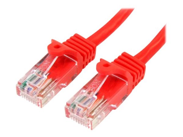 STARTECH.COM 2m Cat5e RJ45 UTP Netzwerkkabel Snagless - Cat 5e Patchkabel - Rot - Stecker / Stecker