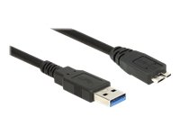 DELOCK Kabel USB 3.0 Typ-A Stecker > USB 3.0 Typ Micro-B Stecker 0,5 m schwarz