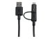 STARTECH.COM 1m Apple Lightning oder Micro USB auf USB Kabel - iPhone iPad iPod Lade- und Sync-Kabel - Schwarz