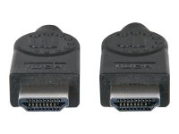 MANHATTAN High Speed HDMI-Kabel ARC 3D 4K30Hz HDMI-Stecker auf HDMI-Stecker geschirmt schwarz 1m