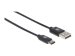 MANHATTAN Hi-Speed USB C Anschlusskabel USB 2.0 Typ A Stecker - Typ C Stecker 480 Mbps 1m Schwarz