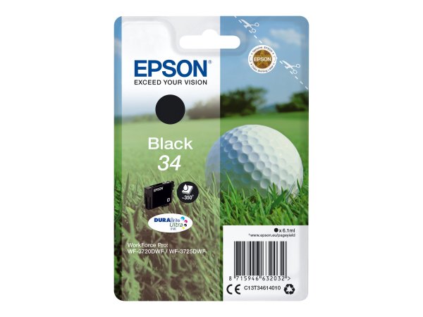 EPSON 4LB Singlepack Black 34 - DURABrite Ultra Ink