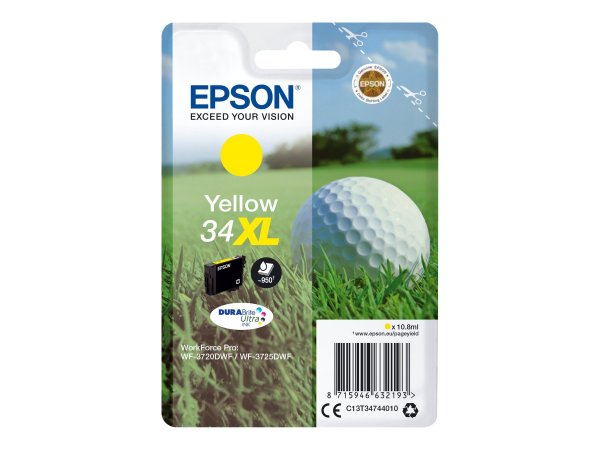 EPSON 2LB Singlepack Yellow 34 - DURABrite Ultra Ink