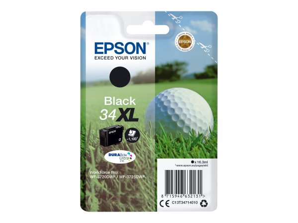 EPSON 4LB Singlepack 34XL Black DURABrite Ink Ultra XL