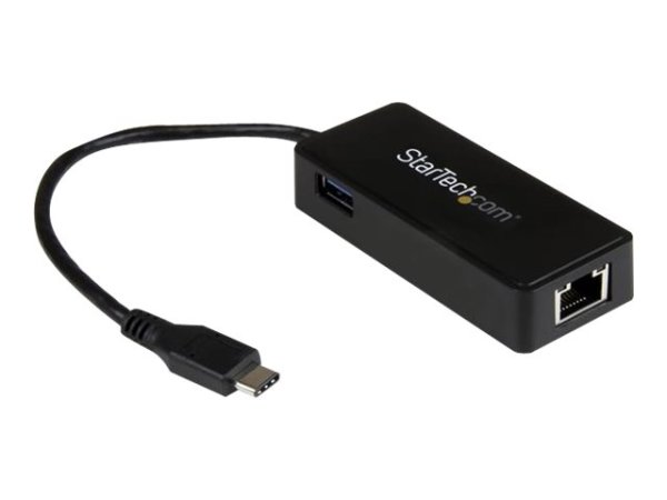 STARTECH.COM USB-C auf Gigabit Netzwerkadapter mit extra USB Anschluss - USB 3.1 Gen 1 (5 Gbit/s)