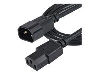 STARTECH.COM 1m Standard Computer Power Cord Extension - C14 to C13