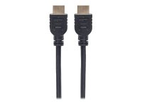 MANHATTAN HDMI-Kabel mit Ethernet-Kanal CL3-zertifiziert zur Wandinstallation HEC ARC 3D 4K60Hz Stecker/Stecker geschirmt schwarz 5m