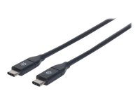 MANHATTAN USB-C 3.1 Gen2 Kabel Typ C-Stecker / Typ C-Stecker 1 m schwarz