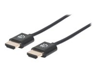 MANHATTAN High Speed HDMI Kabel 0,5m ultra duenn mit Ethernet-Kanal 4K UHD Aufloesung mit 60Hz 3D-Video