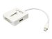 LINDY Mini-DP 1.2 an HDMI 4K30/DVI/VGA Adapter. Mini-DisplayPort Stecker/3x Buchse