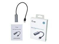 I-TEC USB 3.0 Metal Gigabit Ethernet Adapter 1x USB 3.0 auf RJ-45 LED-Anzeige fuer Notebook Tablet PC Windows Mac Linux Android