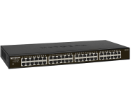 NETGEAR 48-Port Gigabit Ethernet unmanaged Switch lüfterlos Metallgehäuse mit Wand- und Rackbefestigungskit