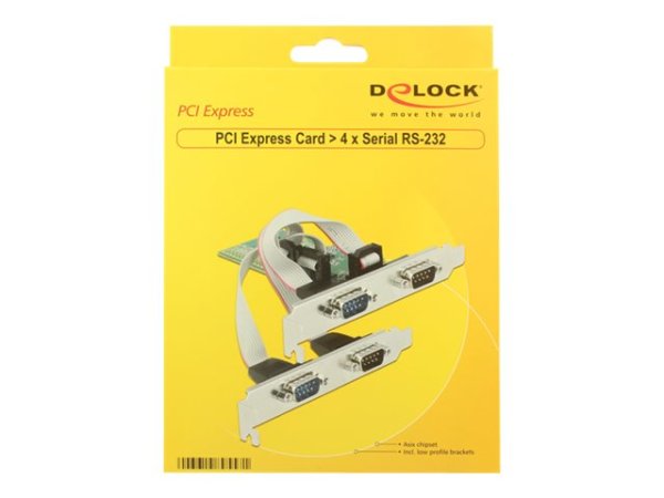 DELOCK PCI Express Karte > 4 x Seriell RS-232