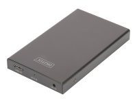 DIGITUS USB 3.0-SATA SDD/HDD Gehäuse 6,4cm 2,5Zoll 9.5 & 7.5 mm SSD/HDD Aluminium Gehäuse tool-free Chipsatz: JMS578