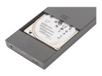 DIGITUS USB 3.0-SATA SDD/HDD Gehäuse 6,4cm 2,5Zoll 9.5 & 7.5 mm SSD/HDD Aluminium Gehäuse tool-free Chipsatz: JMS578