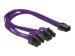 DELOCK Kabel Power PCIe 6 pin Bu > 2 x 8 pin St 30cm Textilummantelung violett