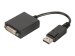 DIGITUS DisplayPort Adapterkabel DP - DVI 24+5 St/Bu 0,15m,m/Verriegelung DP 1.1a kompatibel sw