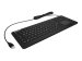 KEYSONIC KSK-6231 Tastatur INEL Silikon-Tastatur universell staub und wasserdicht Full-Size Touchpad mit Beleuchtung weiss (DE)