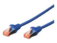 DIGITUS CAT 6 S-FTP Patchkabel Cu LSZH AWG 27/7 Länge 1 m Farbe Blau