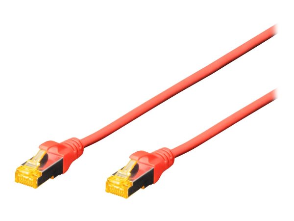 DIGITUS CAT 6A S-FTP Patchkabel Cu LSZH AWG 26/7 Länge 0,25 m Farbe Rot