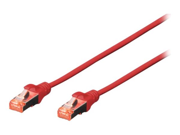 DIGITUS CAT 6A S-FTP Patchkabel Cu LSZH AWG 26/7 Länge 1 m Farbe Rot