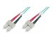 DIGITUS LWL Patchkabel SC zu SC Multimode 50/125 m Duplex Länge 2m Klasse OM3