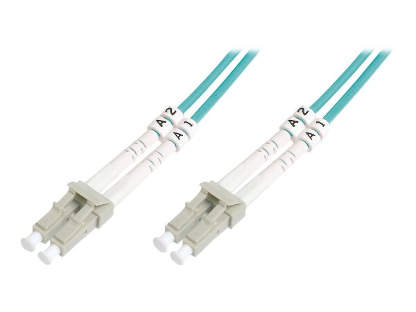 DIGITUS LWL Patchkabel LC zu LC Multimode 50/125 æ Duplex Länge 20m Klasse OM3