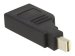 DELOCK Adapter mini Displayport 1.2 Stecker > Displayport Buchse 4K 90degree gedreht schwarz