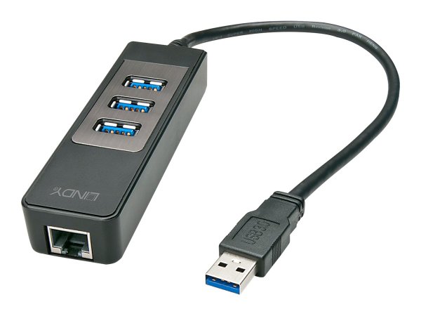 LINDY USB 3.1 Hub/Gigabit Ethernet Adapter bis zu 5Gbitps