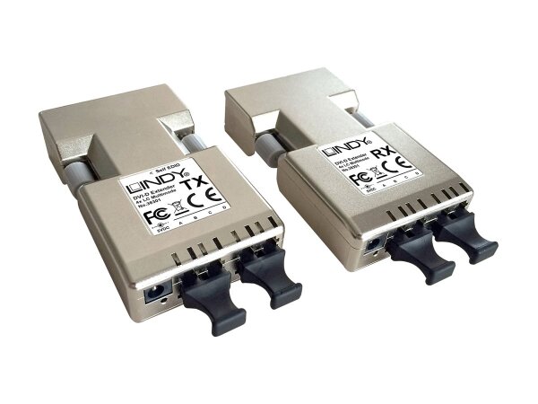 LINDY DVI-D Extender 500m Fiber/LWL 2x Duplex LC Multimode 1920x1200