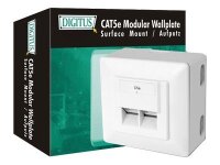 DIGITUS CAT 5e Modulare Anschlussdose geschirmt 2x RJ45...