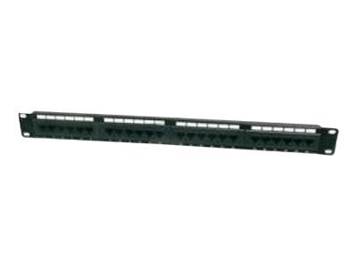 DIGITUS CAT 6 Class E Patch Panel ungeschirmt 16-Port RJ45 8P8C LSA 1HE Rack Mount Farbe Schwarz RAL 9005