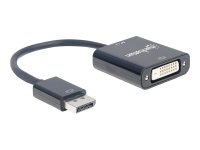 MANHATTAN DisplayPort 1.2a auf DVI Adapter DisplayPort 1.2a-Stecker auf DVI-D-Buchse 23 cm schwarz