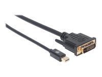 MANHATTAN DisplayPort/DVI Kabel 1,8m Mini-DisplayPort 1.2a-Stecker auf DVI-D 24+1-Stecker 1,8m schwarz