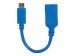 MANHATTAN USB-C Gen1 3.1 Kabel 15cm Typ C-Stecker / Typ A-Buchse 15cm 3 Ampere blau