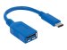 MANHATTAN USB-C Gen1 3.1 Kabel 15cm Typ C-Stecker / Typ A-Buchse 15cm 3 Ampere blau