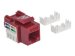 INTELLINET Cat5e Modularbuchse rot UTP Keystone Jack benoetigt LSA-Auflegewerkzeug