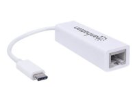 MANHATTAN USB Typ C auf Gigabit-Ethernet Netzwerkadapter USB 3.1 Gen 1 (5 Gbit/s) auf 10/100/1000 Mbit/s Gigabit Ethernet