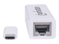 MANHATTAN USB Typ C auf Gigabit-Ethernet Netzwerkadapter USB 3.1 Gen 1 (5 Gbit/s) auf 10/100/1000 Mbit/s Gigabit Ethernet