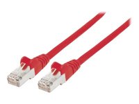 INTELLINET Cat6aPro Kabel Cat7 Rohkabel 0,5m rot RJ45 Vollkupfer LS0H halogenfrei AWG 26 vergoldete Kontakte 10 Gigabit