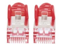 INTELLINET Cat6aPro Kabel Cat7 Rohkabel 0,5m rot RJ45 Vollkupfer LS0H halogenfrei AWG 26 vergoldete Kontakte 10 Gigabit