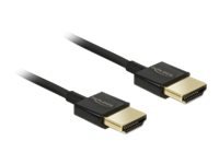 DELOCK Kabel High Speed HDMI mit Ethernet - HDMI-A Stecker > HDMI-A Stecker 3D 4K 0,25 m Slim High Quality