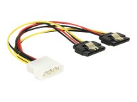 DELOCK Kabel Power Molex 4 Pin Stecker > 2 x SATA 15...