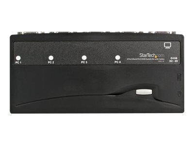 STARTECH.COM 4 Port VGA / PS/2 KVM Switch - PS/2 KVM Umschalter inkl. Kabel - 4 Port Desktop KVM Umschalter 1x PS/2 und 4x VGA