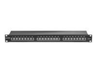 LINDY Cat.6 Patchpanel 24p STP 1HE schwarz