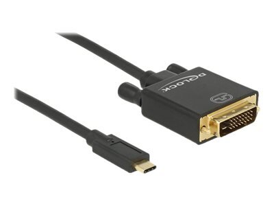 DELOCK Kabel USB Type-C Stecker > DVI 24+1 Stecker DP Alt Mode 4K 30 Hz 1 m schwarz