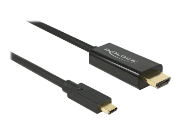 DELOCK Kabel USB Type-C Stecker > HDMI Stecker DP Alt Mode 4K 30 Hz 2 m schwarz