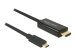 DELOCK Kabel USB Type-C Stecker > HDMI Stecker DP Alt Mode 4K 60 Hz 3 m schwarz